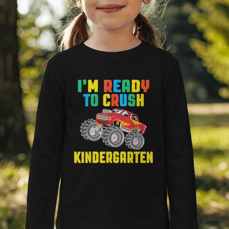 I'm Ready To Crush Kindergarten Dinosaur Back To School Boys Graphic Toddler Long Sleeve Tee I'm Ready To Crush Kindergarten Dinosaur Back To School Boys Graphic Toddler Long Sleeve Tee