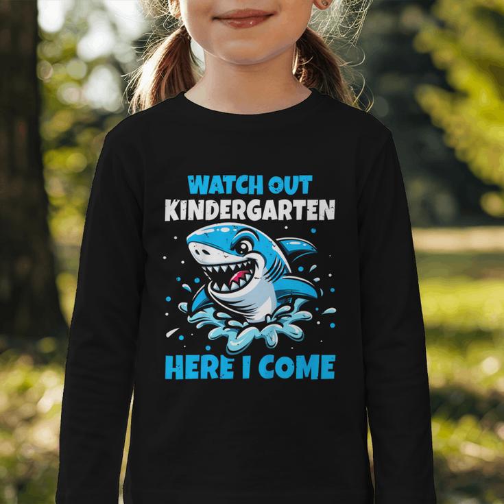 Kids Back To School Watch Out Kindergarten Here I Come Shark Boys Graphic Toddler Long Sleeve Tee Kids Back To School Watch Out Kindergarten Here I Come Shark Boys Graphic Toddler Long Sleeve Tee
