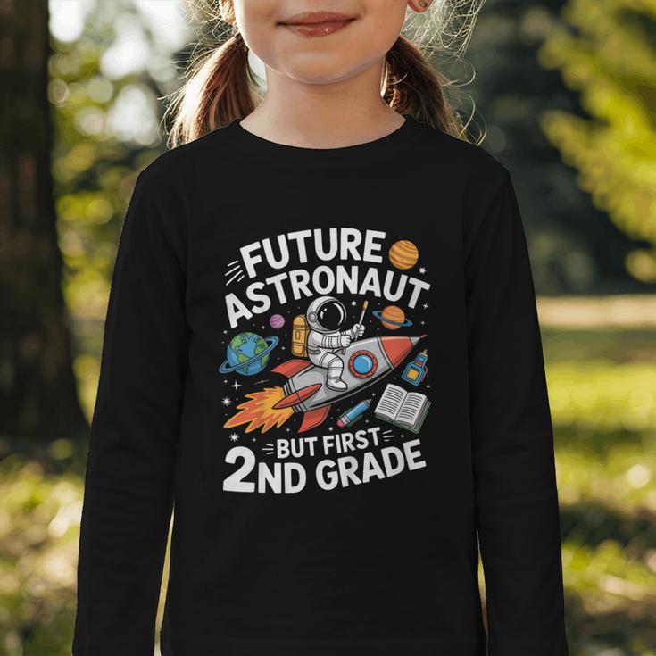 Kids Future Astronaut 2nd Grade Student Back To School Boys Kids Graphic Toddler Long Sleeve Tee