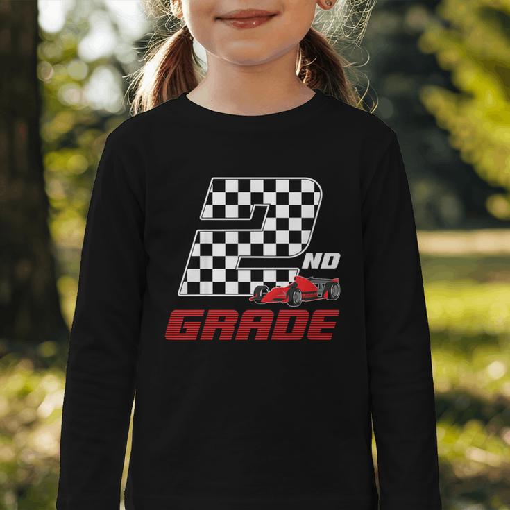 Kids Race Car 2nd Second Grade Boys Cars Lovers Back To School Graphic Toddler Long Sleeve Tee Kids Race Car 2nd Second Grade Boys Cars Lovers Back To School Graphic Toddler Long Sleeve Tee