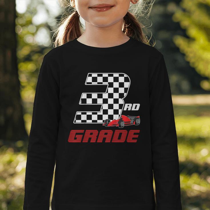 Kids Race Car 3rd Third Grade Boys Cars Lovers Back To School Graphic Toddler Long Sleeve Tee Kids Race Car 3rd Third Grade Boys Cars Lovers Back To School Graphic Toddler Long Sleeve Tee