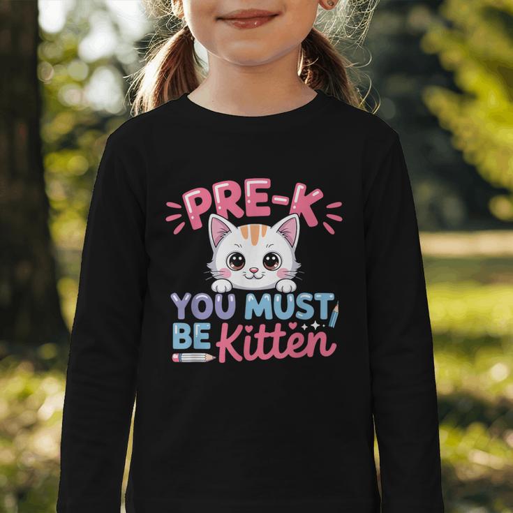 Kitten Back To School Girls Preschool Cat Lover Graphic Toddler Long Sleeve Tee Kitten Back To School Girls Preschool Cat Lover Graphic Toddler Long Sleeve Tee