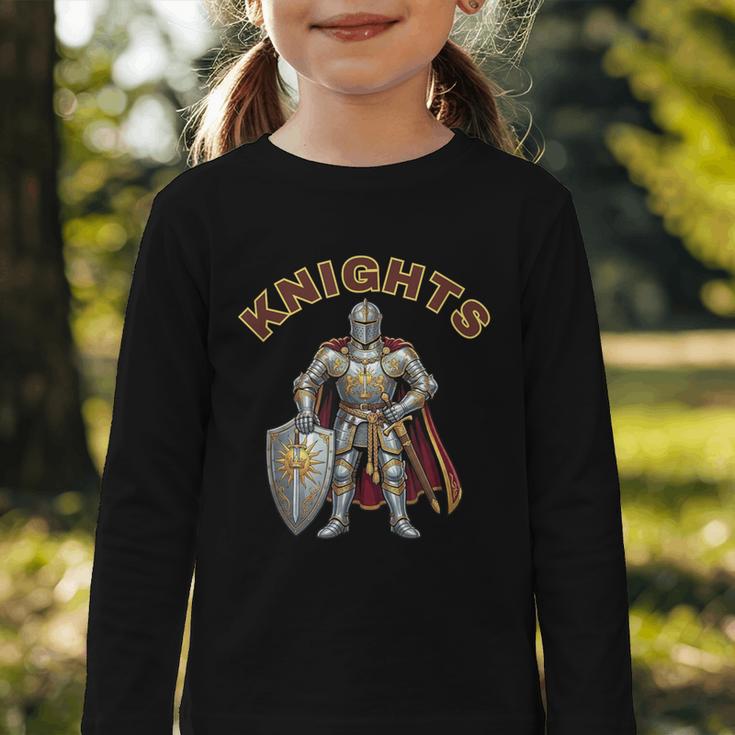Knights Back To School Spirit Graphic Toddler Long Sleeve Tee