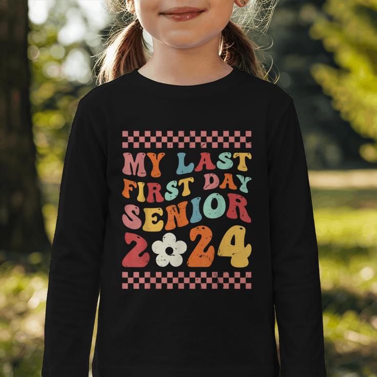 My Last First Day Senior 2024 Back To School Class Of 2024 Graphic Toddler Long Sleeve Tee