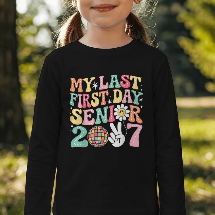 My Last First Day Senior 2027 Back To School Class Of 2027 Graphic Toddler Long Sleeve Tee