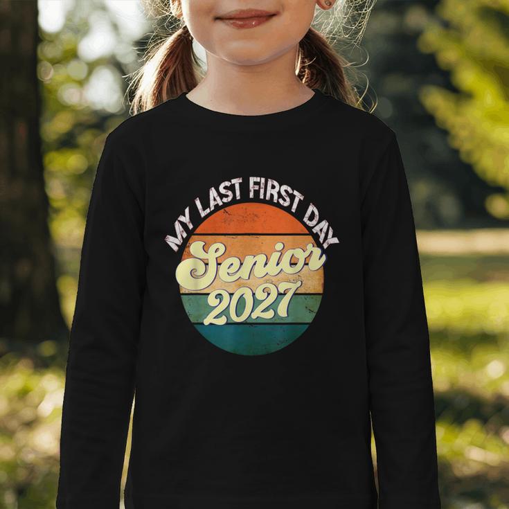 Last First Day Senior 2027 Back To School Class Of 2027 Graphic Toddler Long Sleeve Tee