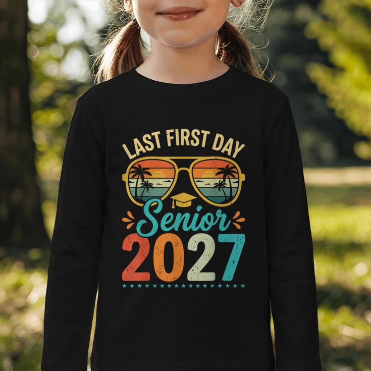 Last First Day Senior 2027 Back To School Students Tee Graphic Toddler Long Sleeve Tee