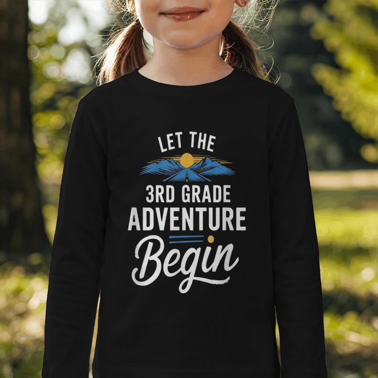 Let The 3rd Grade Adventure Begin Back To School Fun Graphic Toddler Long Sleeve Tee