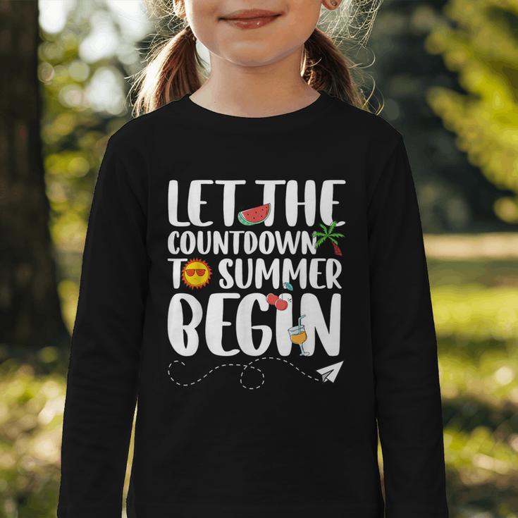 Let The Countdown To Summer Begin Back To School Graphic Toddler Long Sleeve Tee Let The Countdown To Summer Begin Back To School Graphic Toddler Long Sleeve Tee