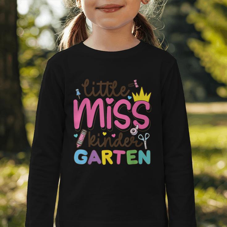 Little Miss Kindergarten First Day Back To School Girls Cute Graphic Toddler Long Sleeve Tee Little Miss Kindergarten First Day Back To School Girls Cute Graphic Toddler Long Sleeve Tee