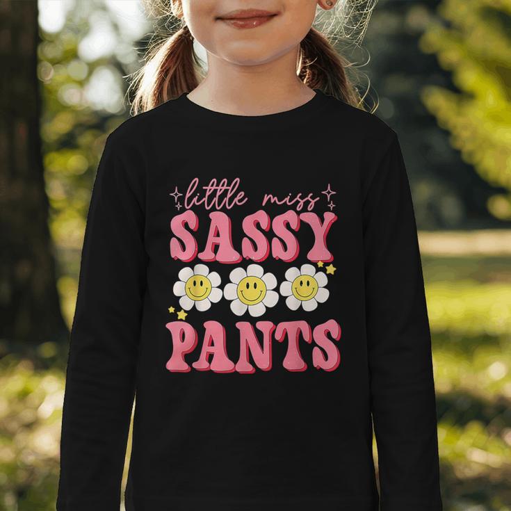 Little Miss Sassy Pants Back To School Girls Graphic Toddler Long Sleeve Tee