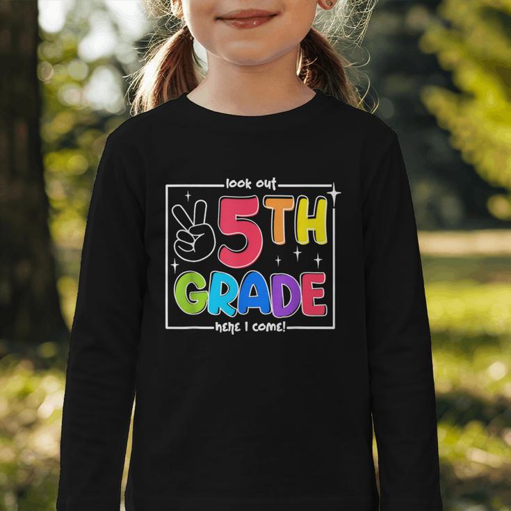 Look Out 5th Grade Here I Come Fifth Grade Back To School Graphic Toddler Long Sleeve Tee Look Out 5th Grade Here I Come Fifth Grade Back To School Graphic Toddler Long Sleeve Tee