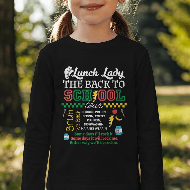 Lunch Lady Food Humor Back To School Tour Graphic Toddler Long Sleeve Tee Lunch Lady Food Humor Back To School Tour Graphic Toddler Long Sleeve Tee