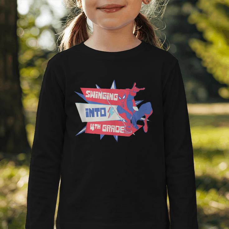 Marvel Spider-Man Swinging Into 4th Grade Back To School Graphic Toddler Long Sleeve Tee