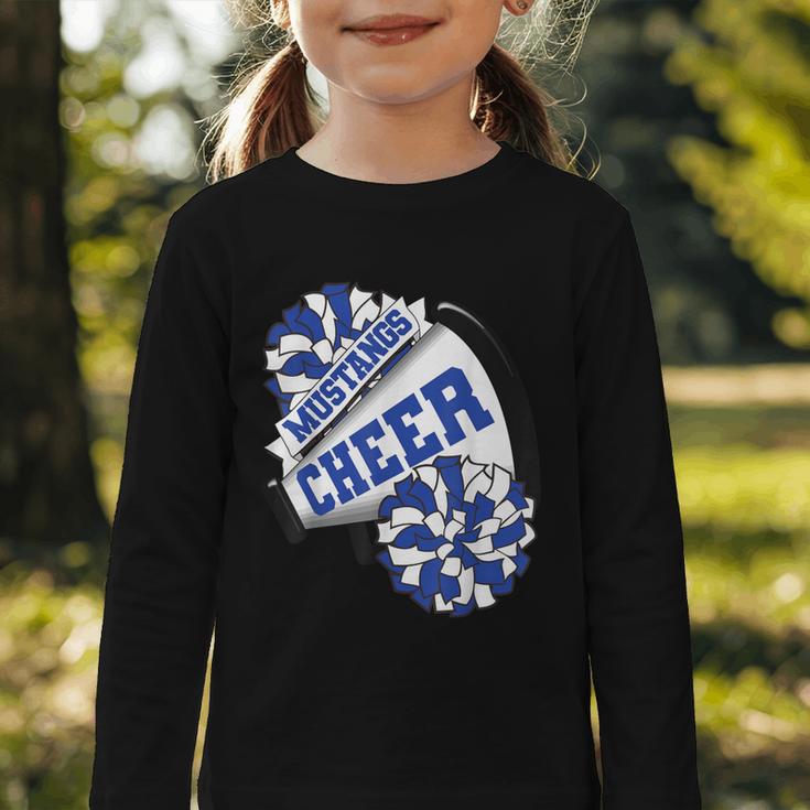 Mustangs Cheer Back To School Cheerleading Spirit B Graphic Toddler Long Sleeve Tee Mustangs Cheer Back To School Cheerleading Spirit B Graphic Toddler Long Sleeve Tee