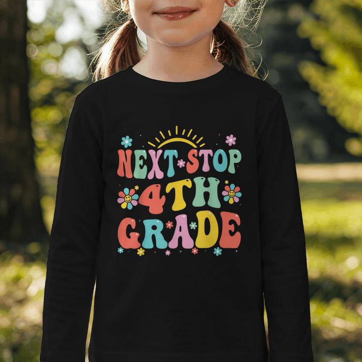 Next Stop 4th Grade Graduation To Forth Grade Back To School Graphic Toddler Long Sleeve Tee Next Stop 4th Grade Graduation To Forth Grade Back To School Graphic Toddler Long Sleeve Tee