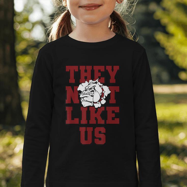 Not Like Bulldog Back To School Spirit M Graphic Toddler Long Sleeve Tee
