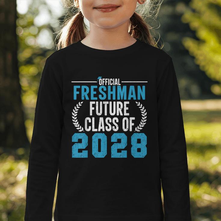 Official Freshman Future Class Of 2028 Back To School Graphic Toddler Long Sleeve Tee Official Freshman Future Class Of 2028 Back To School Graphic Toddler Long Sleeve Tee