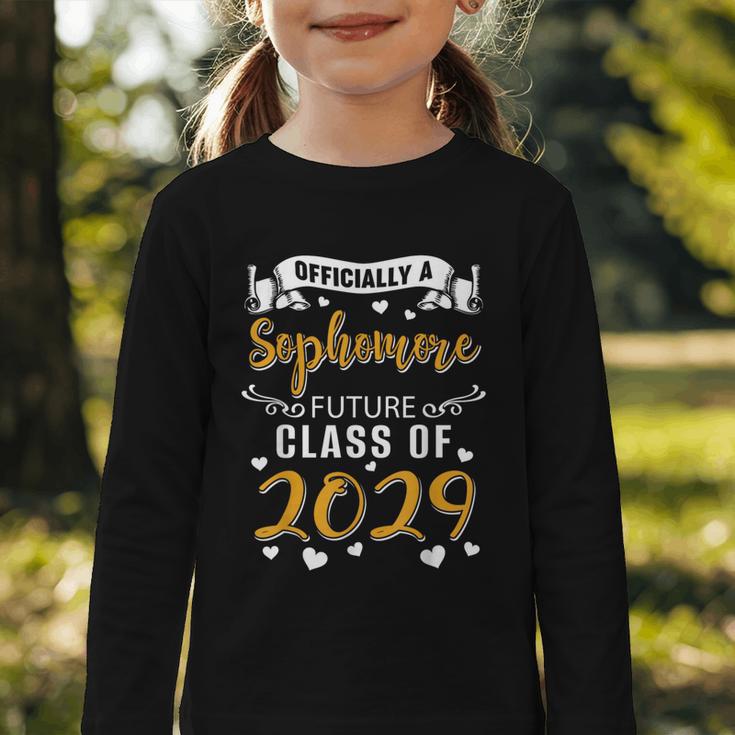Officially a Sophomore Future Class Of 2029 Back To School Graphic Toddler Long Sleeve Tee Officially a Sophomore Future Class Of 2029 Back To School Graphic Toddler Long Sleeve Tee