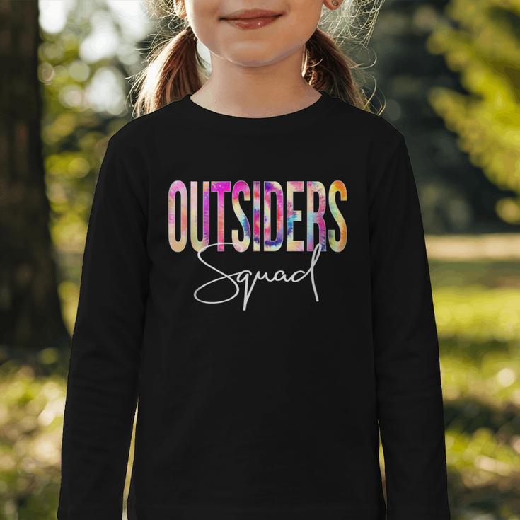 Outsiders Squad Tie Dye Back To School Women Appreciation Graphic Toddler Long Sleeve Tee Outsiders Squad Tie Dye Back To School Women Appreciation Graphic Toddler Long Sleeve Tee