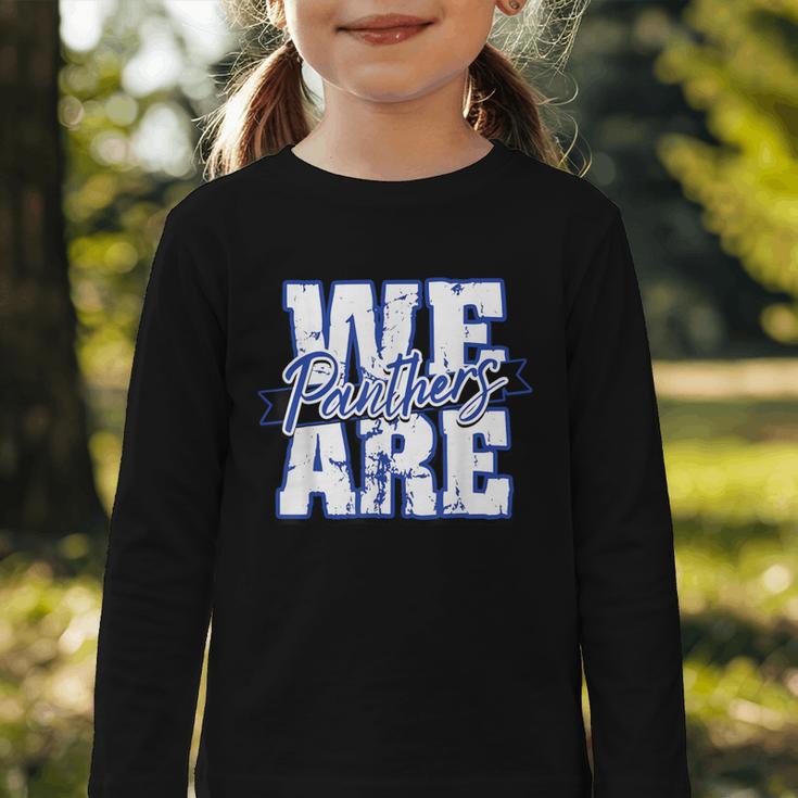 Panthers Back To School Spirit B Graphic Toddler Long Sleeve Tee