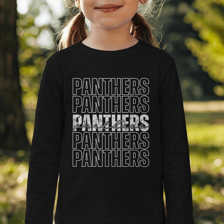 Panthers Mascot Back To School Spirit Sports Team Men Women Graphic Toddler Long Sleeve Tee