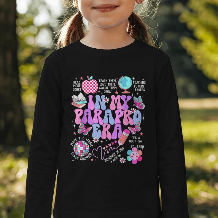 In My Parapro Era Paraprofessional First Day Back To School Graphic Toddler Long Sleeve Tee