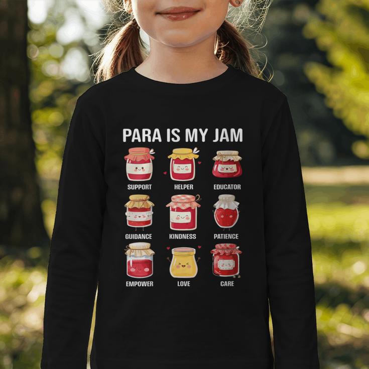 Parateaching Para Is My Jam Back To School For Paraeducator Graphic Toddler Long Sleeve Tee