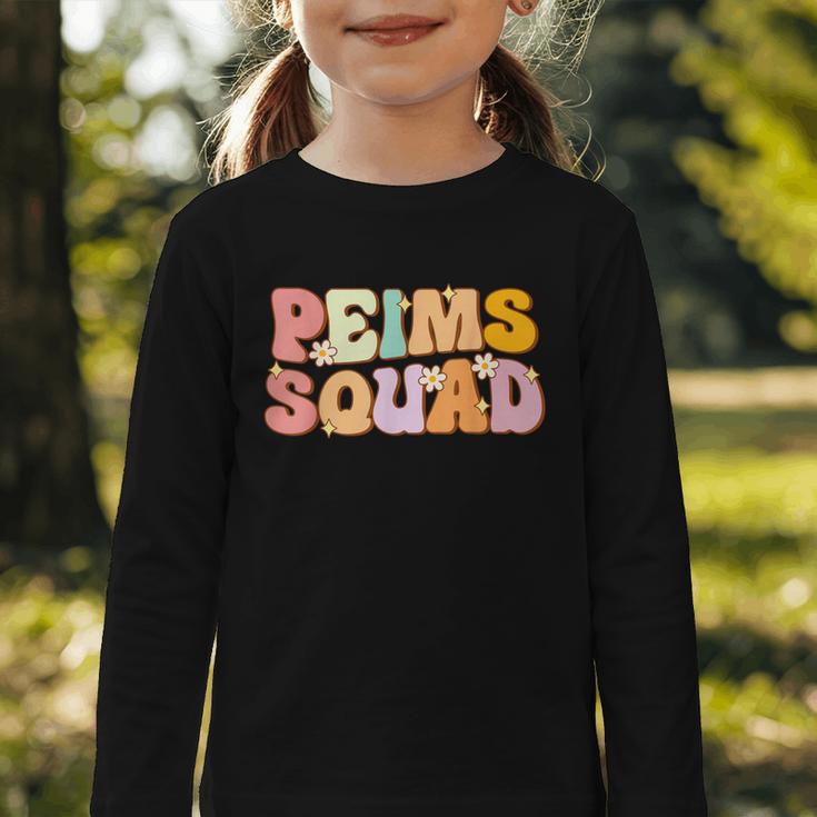 PEIMS Squad Groovy Back To School Women Appreciation Graphic Toddler Long Sleeve Tee PEIMS Squad Groovy Back To School Women Appreciation Graphic Toddler Long Sleeve Tee