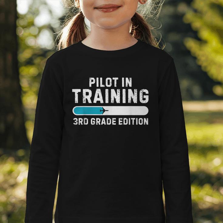 Pilot In Training 3rd Grade Edition Back To School Boys Girl Graphic Toddler Long Sleeve Tee Pilot In Training 3rd Grade Edition Back To School Boys Girl Graphic Toddler Long Sleeve Tee
