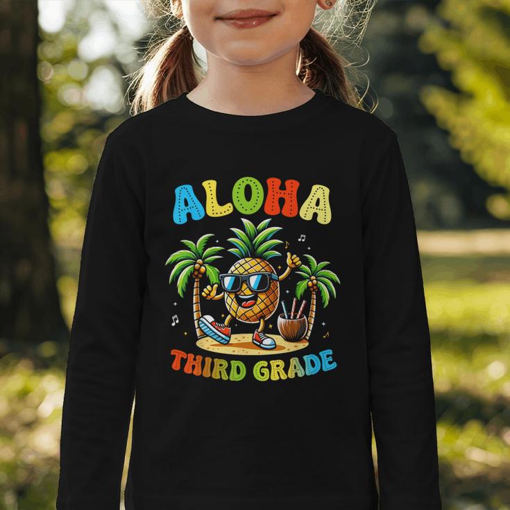Pinapple Beach Back To School Day Aloha Third Grade Graphic Toddler Long Sleeve Tee