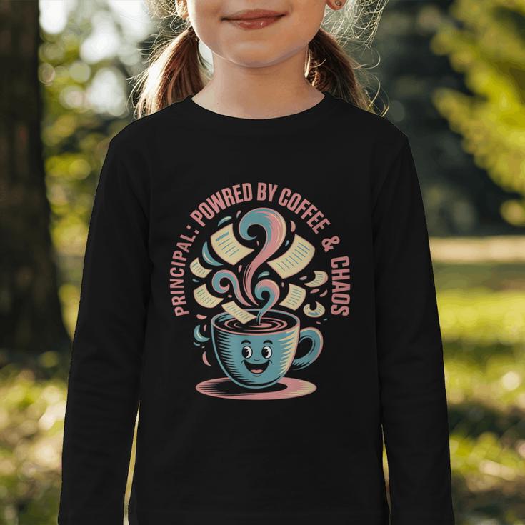 Powered By Coffee Principal Appreciation Back To School Graphic Toddler Long Sleeve Tee