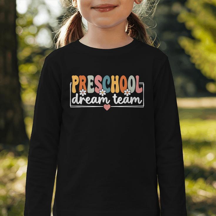 Preschool Dream Team Back To School Preschool Team Graphic Toddler Long Sleeve Tee