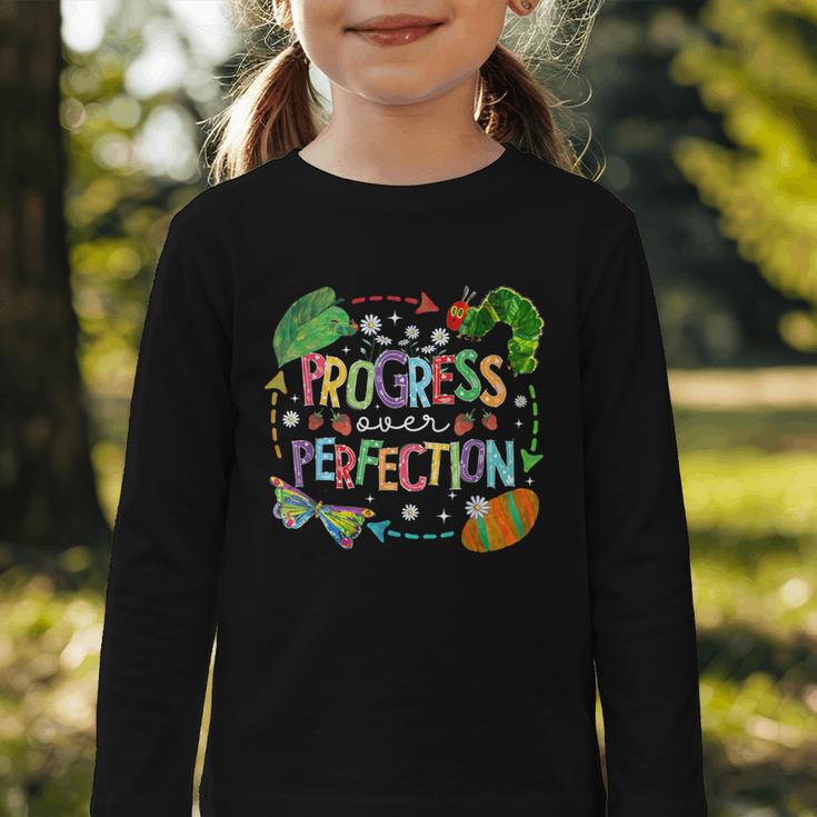 Progress Over Perfection Back To School Tee Graphic Toddler Long Sleeve Tee Progress Over Perfection Back To School Tee Graphic Toddler Long Sleeve Tee