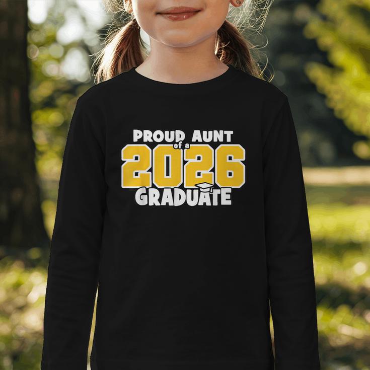 Proud Aunt Of 2026 Graduate Matching Back To School GY Graphic Toddler Long Sleeve Tee Proud Aunt Of 2026 Graduate Matching Back To School GY Graphic Toddler Long Sleeve Tee