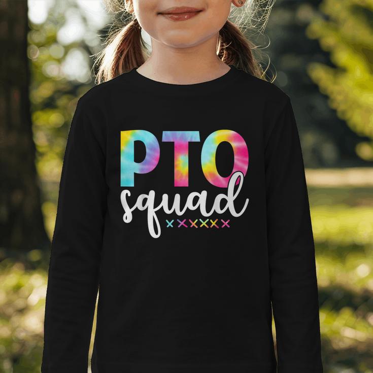 Pto Squad Groovy Back To School Women Appreciation Graphic Toddler Long Sleeve Tee