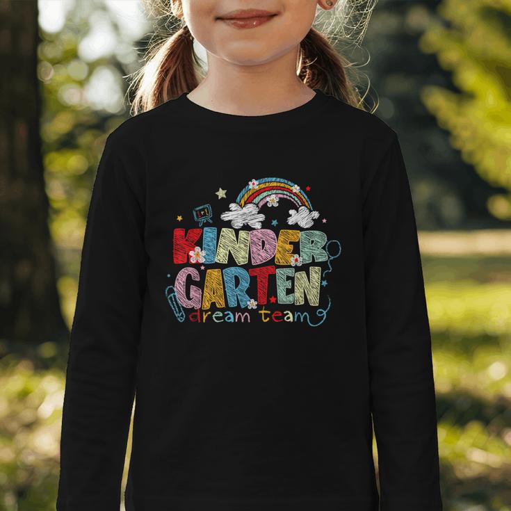 Rainbow Kindergarten Dream Painting Team Back To School Graphic Toddler Long Sleeve Tee