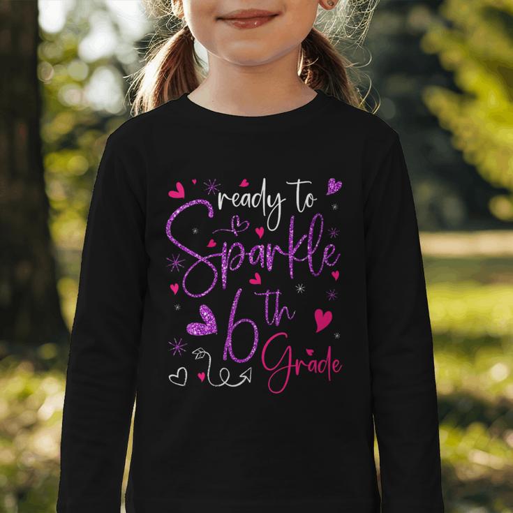 Ready To Sparkle 6th Grade Back To School For Girls Graphic Toddler Long Sleeve Tee Ready To Sparkle 6th Grade Back To School For Girls Graphic Toddler Long Sleeve Tee
