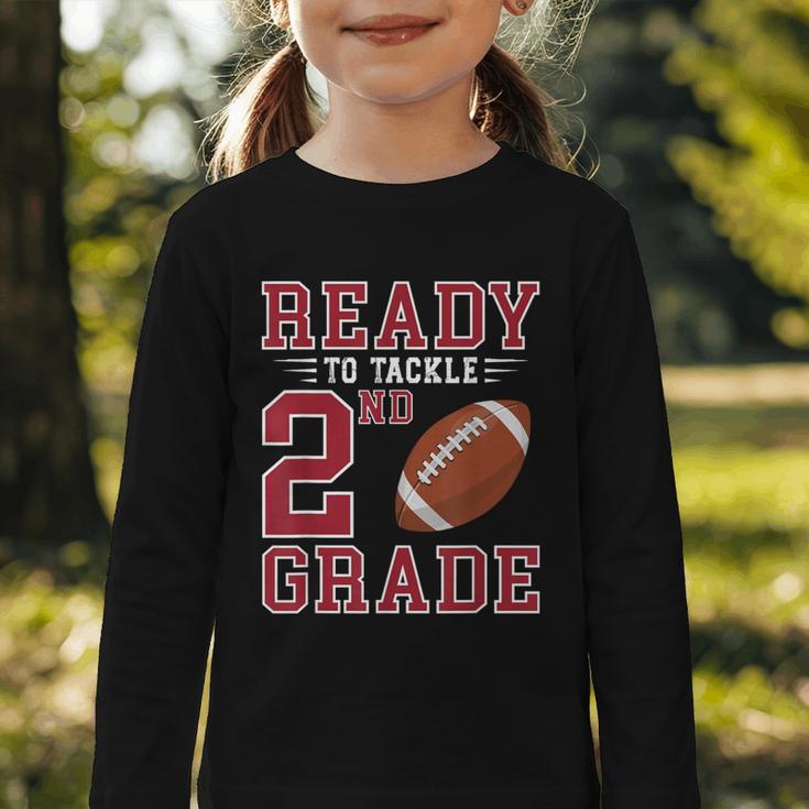 Ready To Tackle 2nd Grade Back To School First Day Of School Graphic Toddler Long Sleeve Tee Ready To Tackle 2nd Grade Back To School First Day Of School Graphic Toddler Long Sleeve Tee