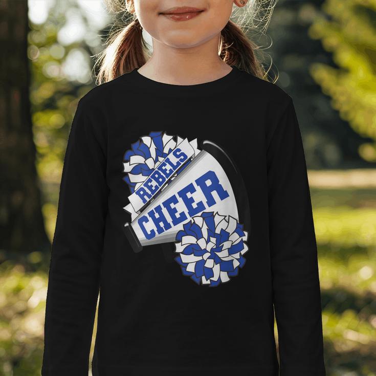 Rebels Cheer Back To School Cheerleading Spirit B Graphic Toddler Long Sleeve Tee Rebels Cheer Back To School Cheerleading Spirit B Graphic Toddler Long Sleeve Tee