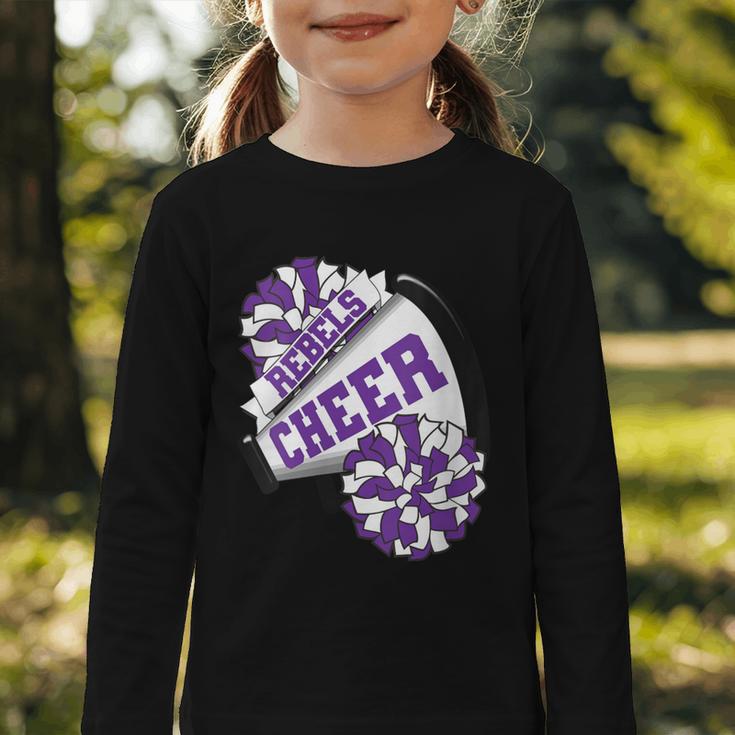 Rebels Cheer Back To School Cheerleading Spirit P Graphic Toddler Long Sleeve Tee Rebels Cheer Back To School Cheerleading Spirit P Graphic Toddler Long Sleeve Tee