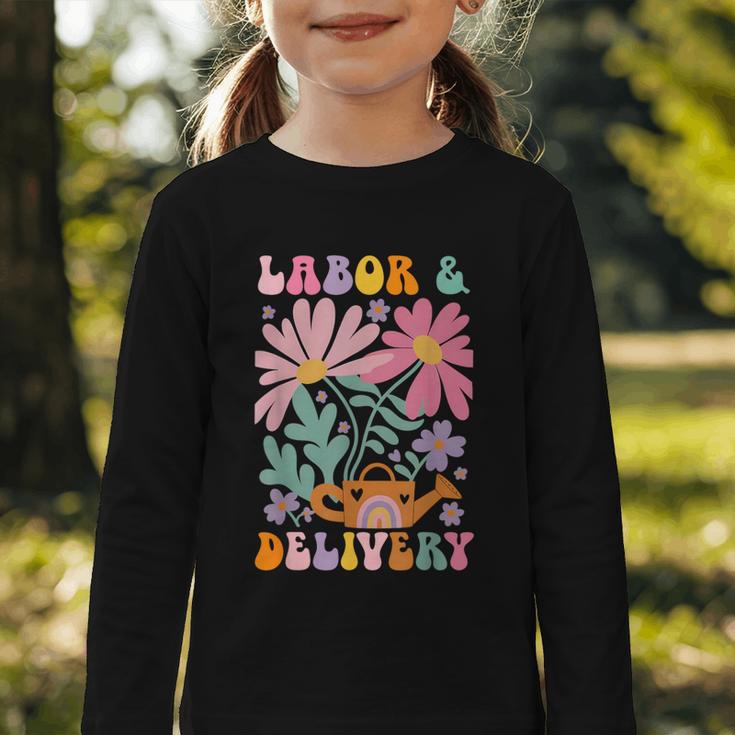 Retro Labor And Delivery Nurse Back To School Men Women Graphic Toddler Long Sleeve Tee Retro Labor And Delivery Nurse Back To School Men Women Graphic Toddler Long Sleeve Tee