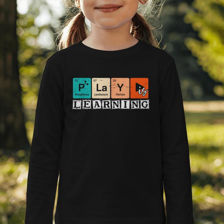 Retro Play Is Learning Back To School First Day Of School Graphic Toddler Long Sleeve Tee