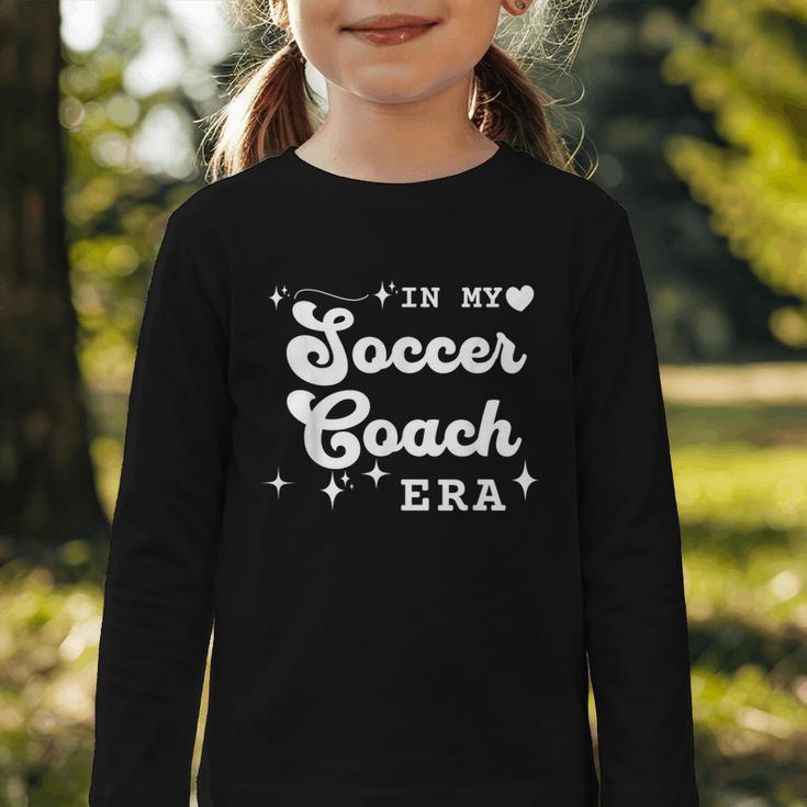 Retro In My Soccer Coach Era Back To School Graphic Toddler Long Sleeve Tee