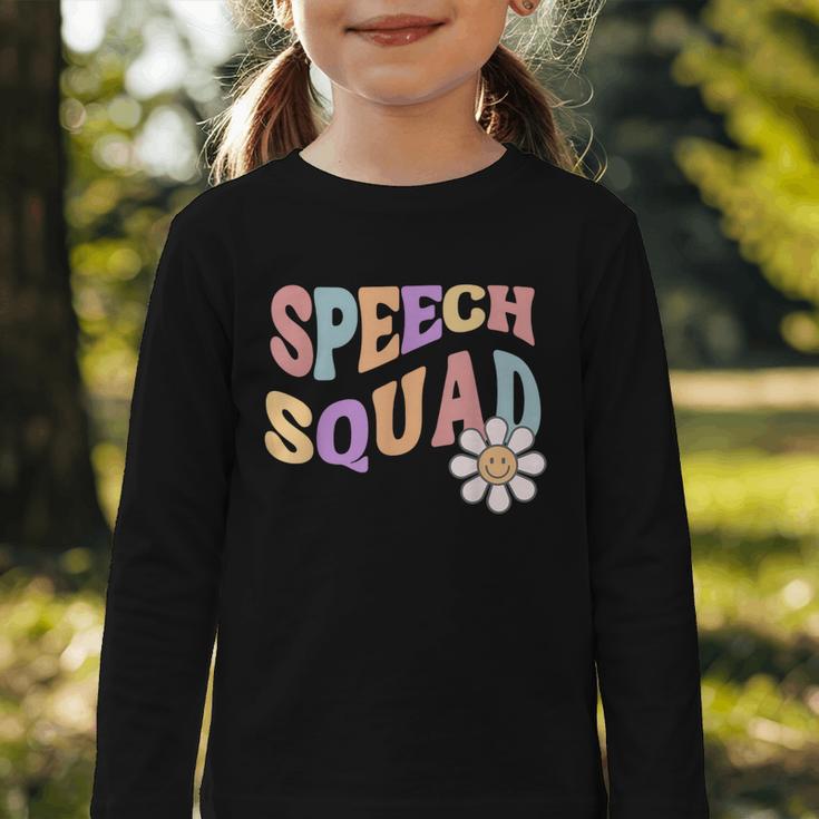 Retro Speech Squad Back To School Speech Therapist SLP Graphic Toddler Long Sleeve Tee Retro Speech Squad Back To School Speech Therapist SLP Graphic Toddler Long Sleeve Tee