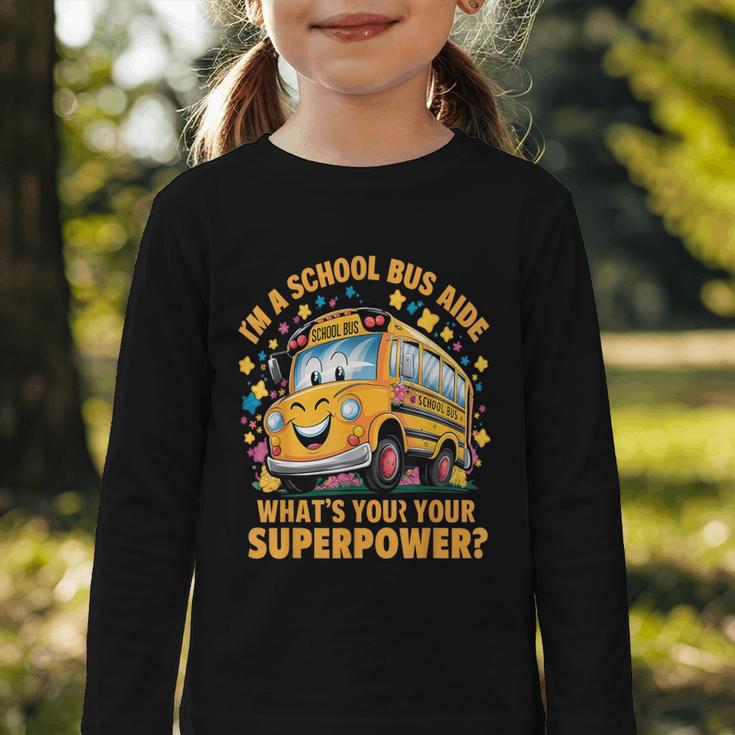 I Am A School Bus Aide Back To School Graphic Toddler Long Sleeve Tee I Am A School Bus Aide Back To School Graphic Toddler Long Sleeve Tee