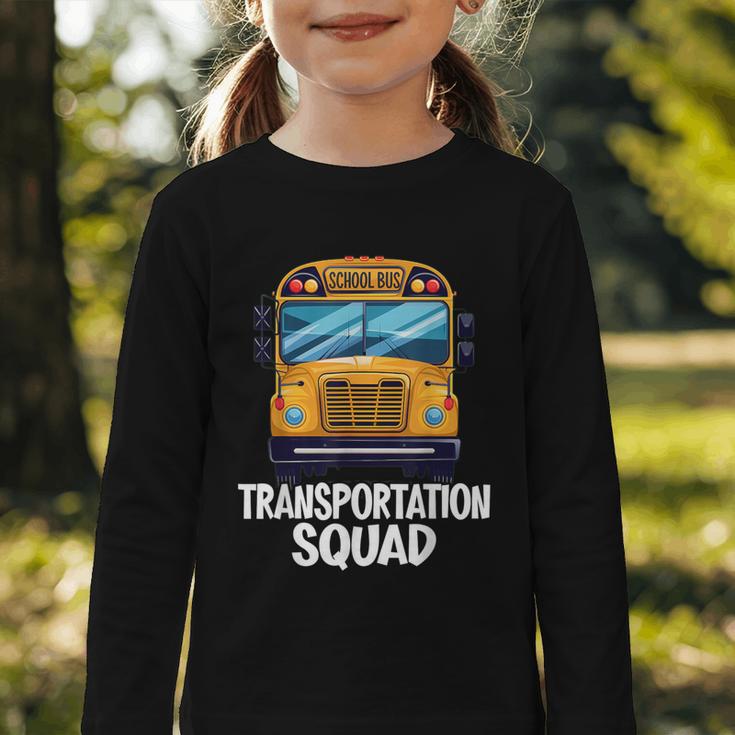 School Bus Driver Back To School Transportation Squad Graphic Toddler Long Sleeve Tee