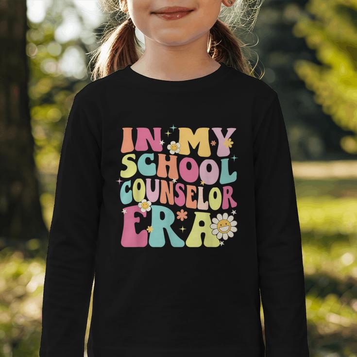 In My School Counselor Era Retro Back To School Counseling Graphic Toddler Long Sleeve Tee In My School Counselor Era Retro Back To School Counseling Graphic Toddler Long Sleeve Tee