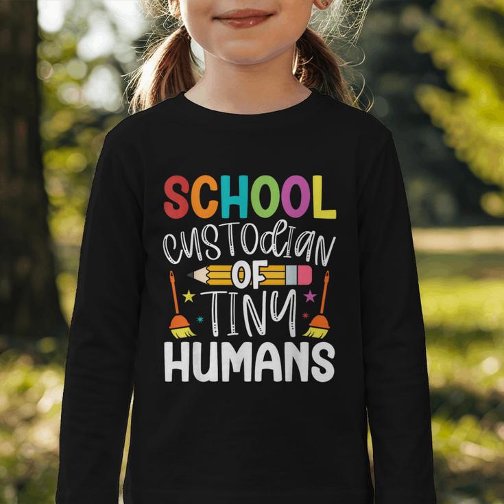 School Custodian Of Tiny Humans Back To School Janitor Graphic Toddler Long Sleeve Tee School Custodian Of Tiny Humans Back To School Janitor Graphic Toddler Long Sleeve Tee