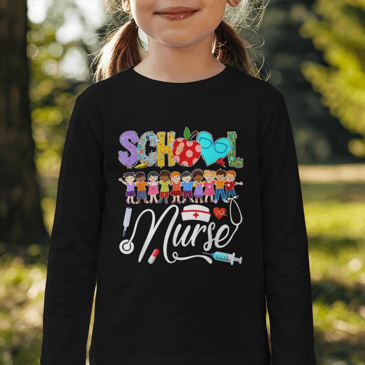 School Nurse Back To School First Day Of School Women Graphic Toddler Long Sleeve Tee School Nurse Back To School First Day Of School Women Graphic Toddler Long Sleeve Tee